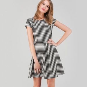 Black and white stripped dress